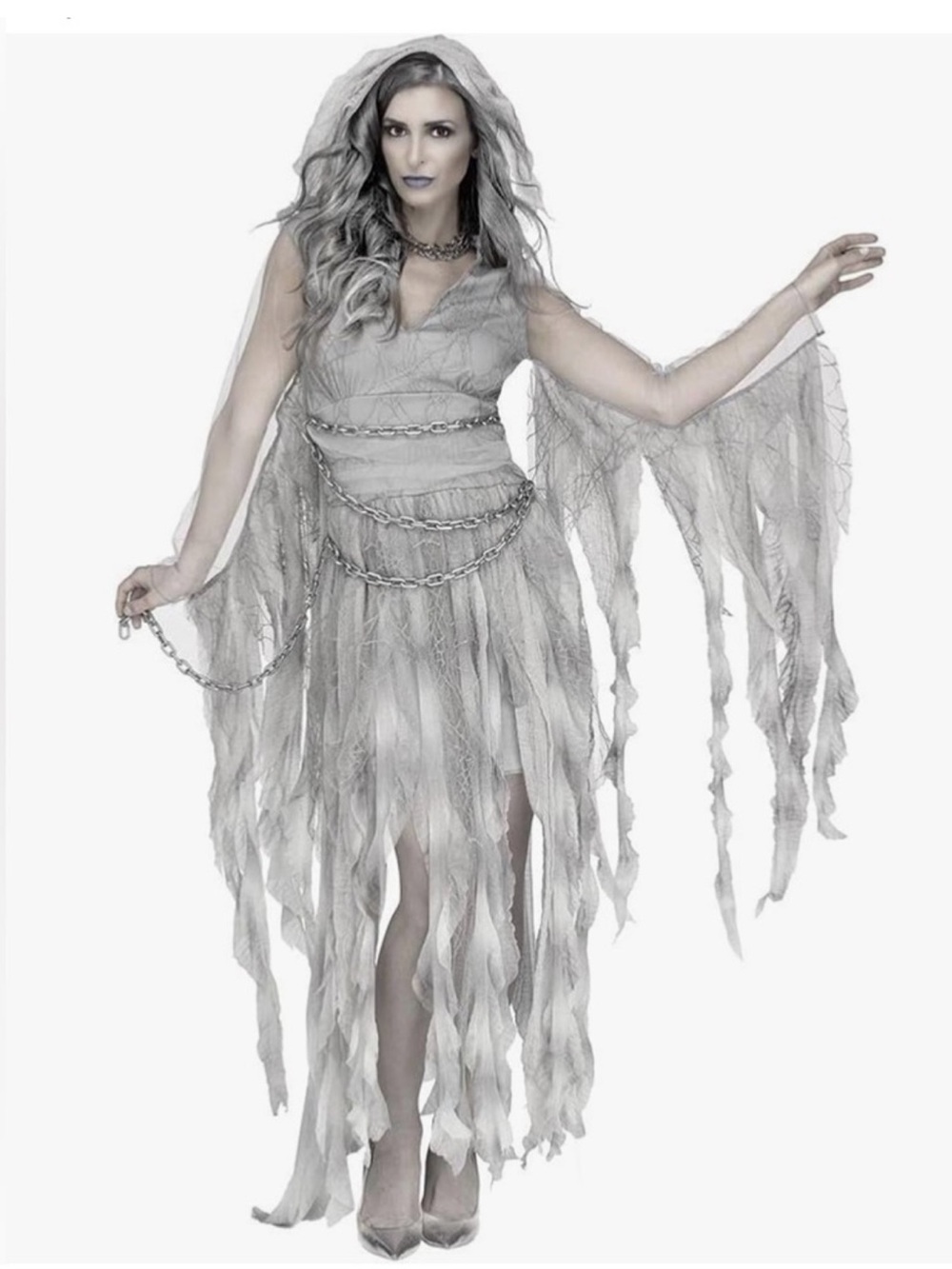 Enchanted Ghost Bride Spirit Haunted Goth Costume XL 16-18